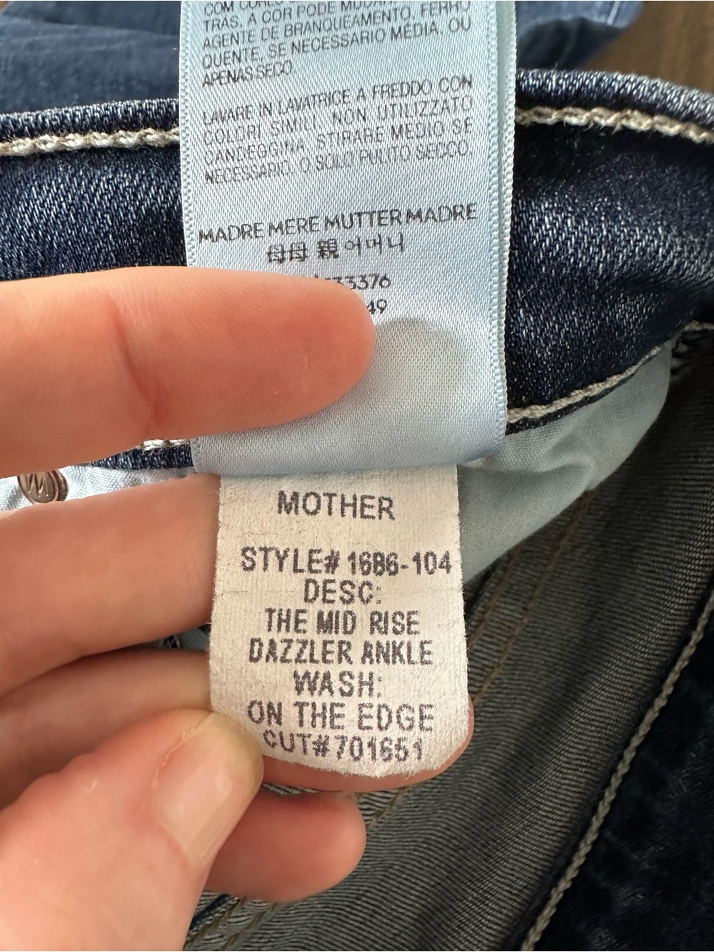 MOTHER The Mid Rise Dazzler Ankle Jeans On The Edge Wash Size 26 Stretch Denim - Picture 7 of 11